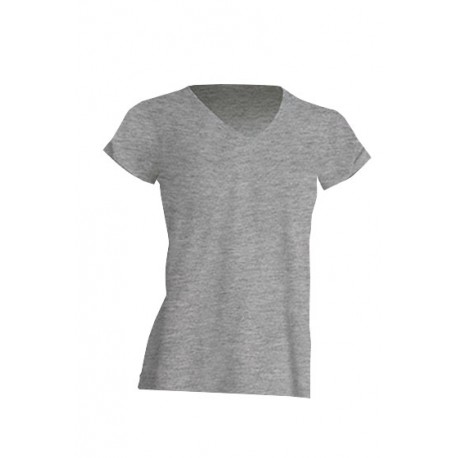 JHK TSRLCMFP, Koszulka damska, dekolt V-neck, grey melange