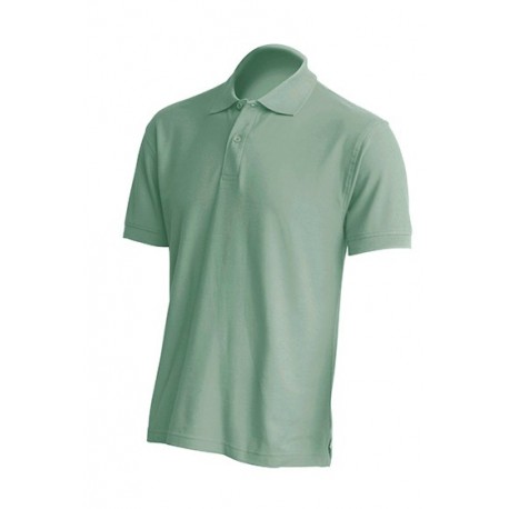 JHK PORA210, Polo męskie, kr. rękaw, pale green