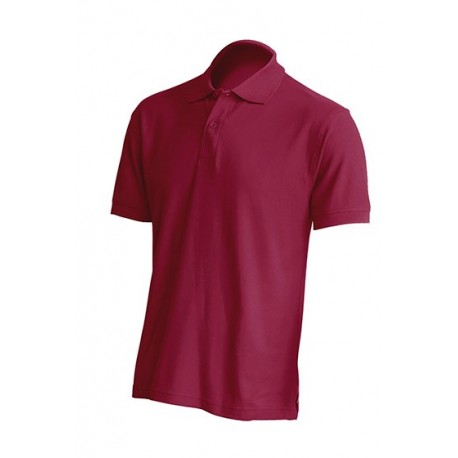 JHK PORA210, Polo męskie, kr. rękaw, burgundy