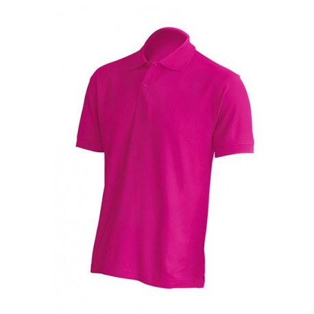 JHK PORA210, Polo męskie, kr. rękaw, fucsia