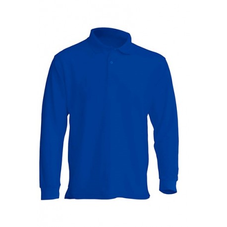 JHK PORA210LS, Polo męskie, dł. rękaw, royal blue